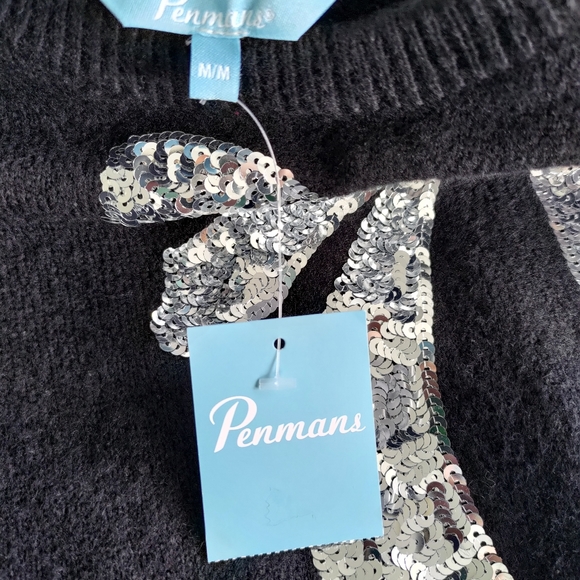 🎁10 for $100🎁. Penmans Black sequin Sweater - Picture 6 of 7